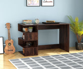 Revista Solid Sheesham Wood Study Table (Walnut Finish)